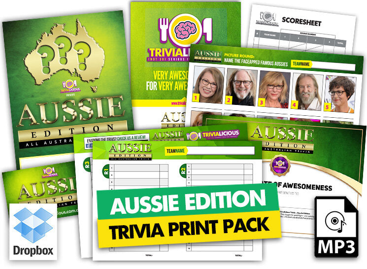 Trivialicious THEMED Printable Pack Australian #001