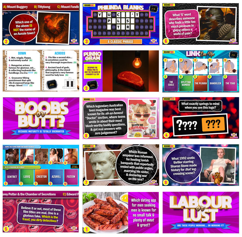Trivialicious THEMED PowerPoint Pack R-RATED Adult Trivia #001
