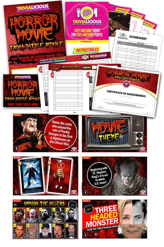 Trivialicious THEMED PowerPoint Pack HORROR FILMS #001