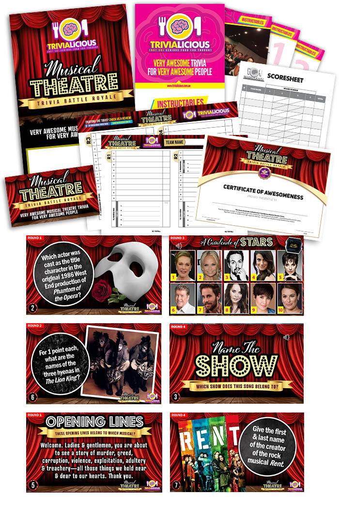 Trivialicious THEMED PowerPoint Pack MUSIC THEATRE #001