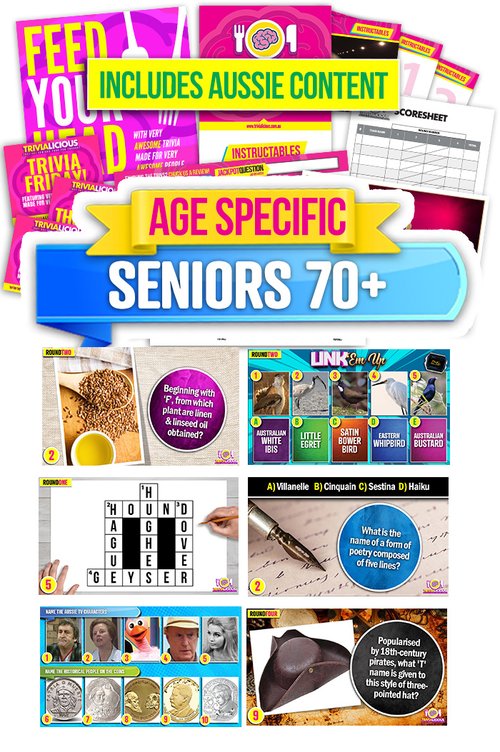Trivialicious THEMED PowerPoint Pack AGES 70+ #001
