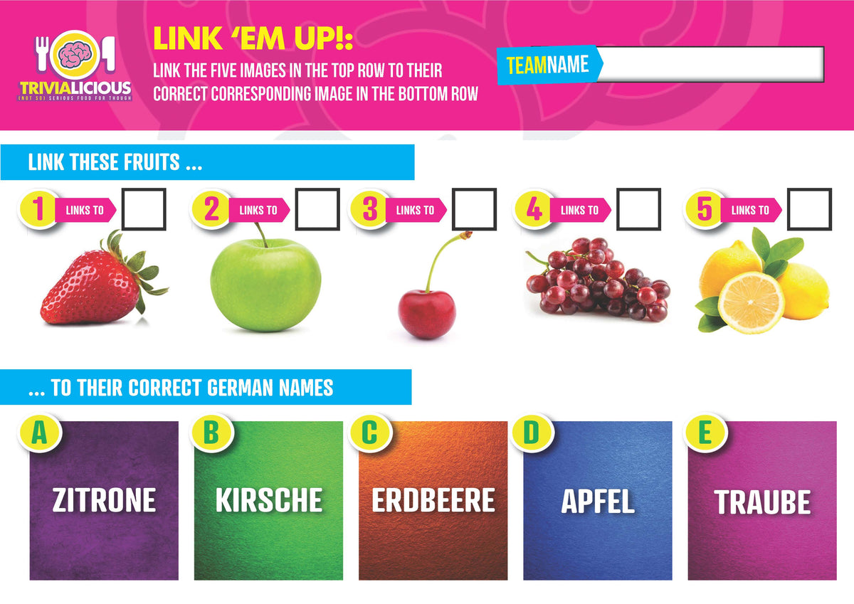 Trivialicious 5 ROUND Printable Trivia Question Pack #333