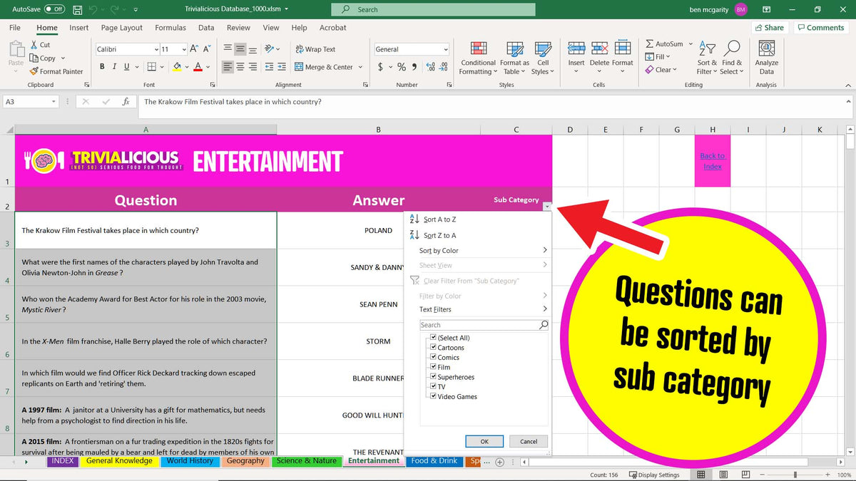 The Ever-Expanding Trivia Question Database