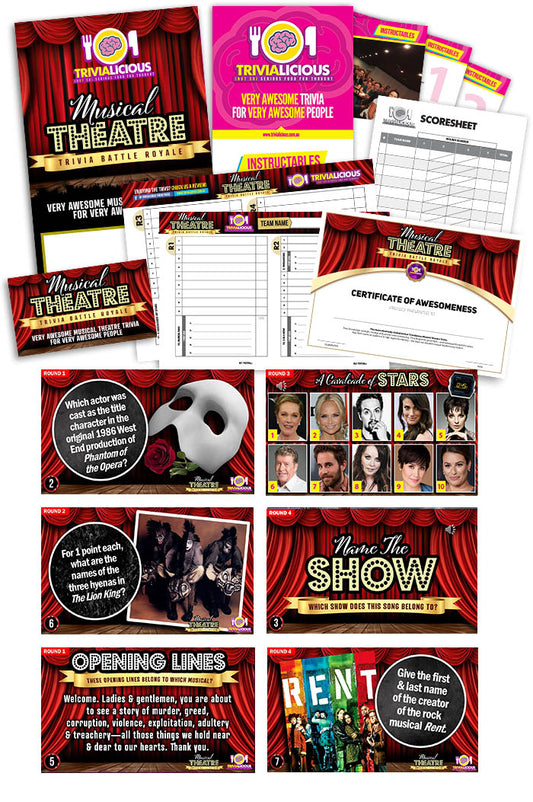 Trivialicious THEMED PowerPoint Pack MUSIC THEATRE #001