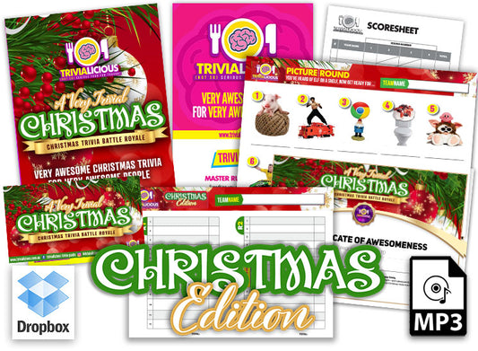 Trivialicious THEMED Printable Pack CHRISTMAS #001