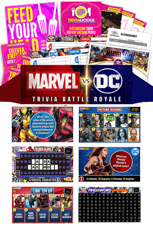 Trivialicious THEMED PowerPoint Pack MARVEL VS DC #001