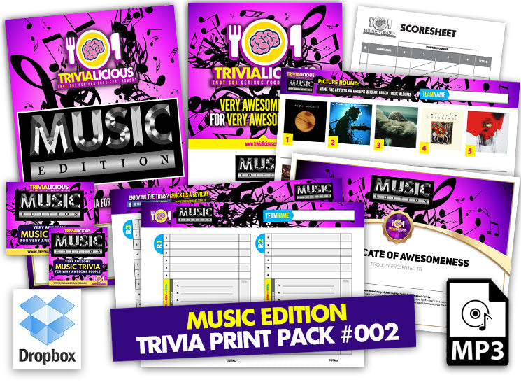 Trivialicious THEMED Printable Pack MUSIC #002
