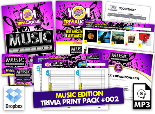 Trivialicious THEMED Printable Pack MUSIC #002