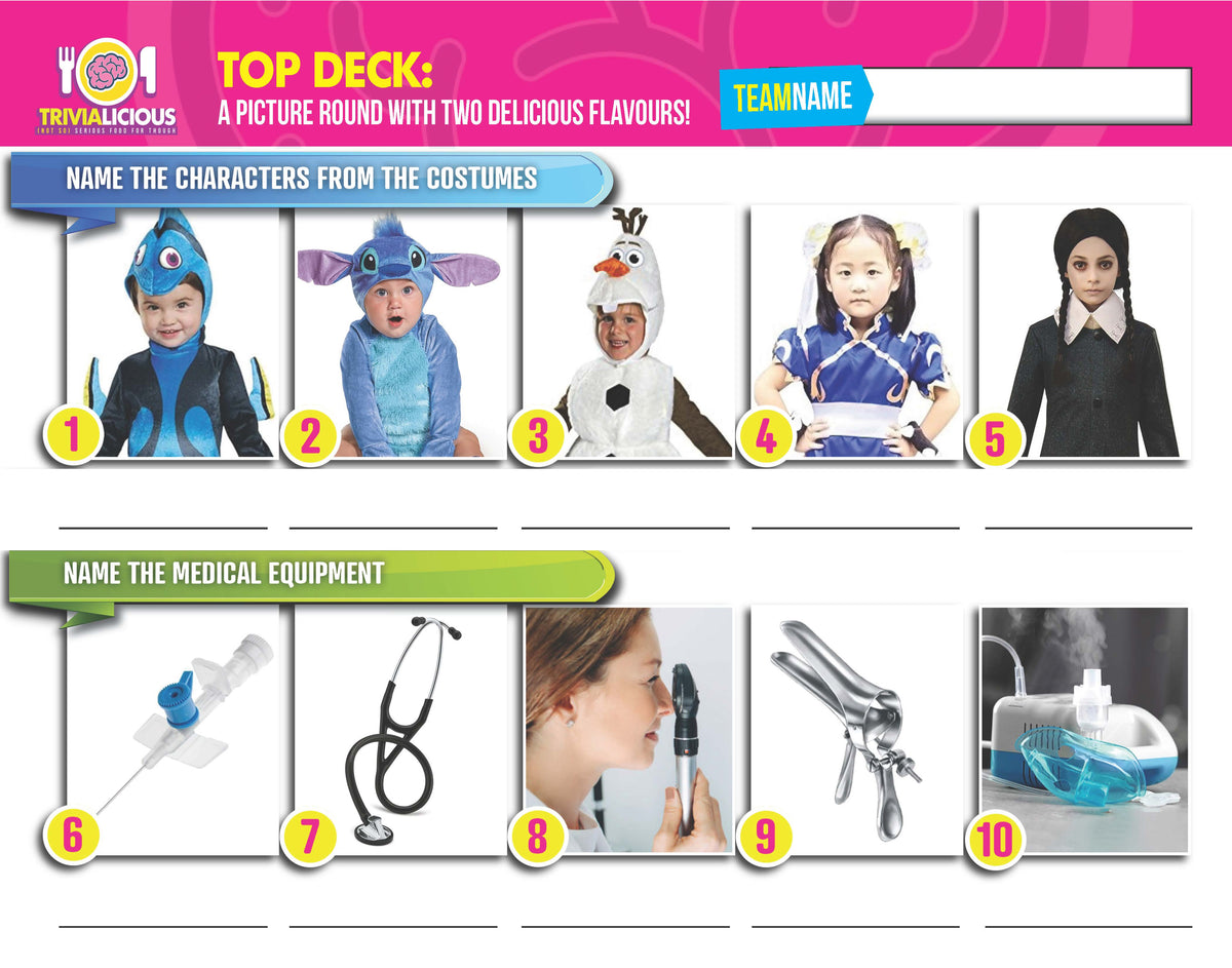 Trivialicious 5 ROUND Printable Trivia Question Pack #333
