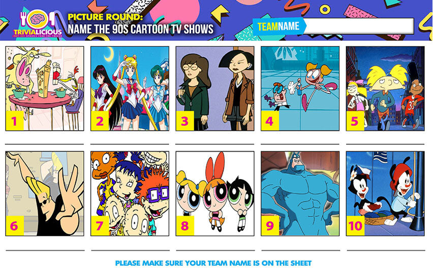 Trivialicious THEMED Printable Pack 80s Vs 90s #001