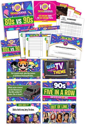 Trivialicious THEMED PowerPoint Pack 80s Vs 90s #001